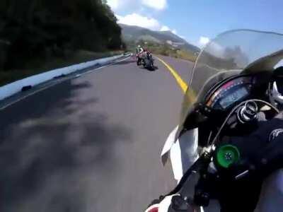 Treating roads like a racetrack...and then it happens