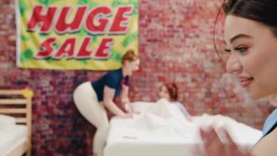 Testing out the new mattresses