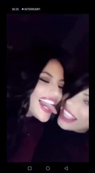 Just normal girls tongue kissing 