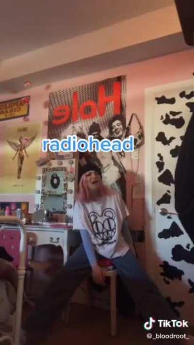 When you gotta drawer full of band tee shirts and a tiktok quota to fill 😤