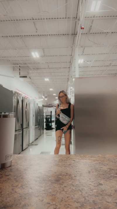 Casually shopping for appliances and flashing everywhere 