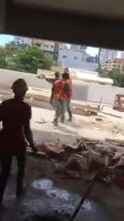 The guy stole his coffee