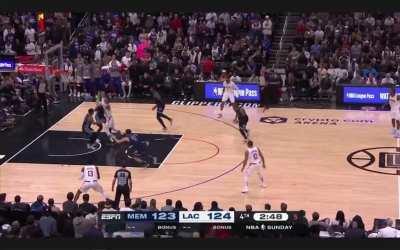 [Highlight] Westbrook wildly throws up a layup and gets an and-one