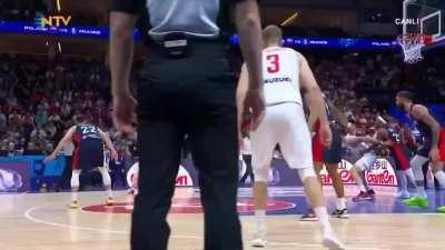 [Highlight] Rudy Gobert absolutely obliterates the driving layup attempt with an incredible block.