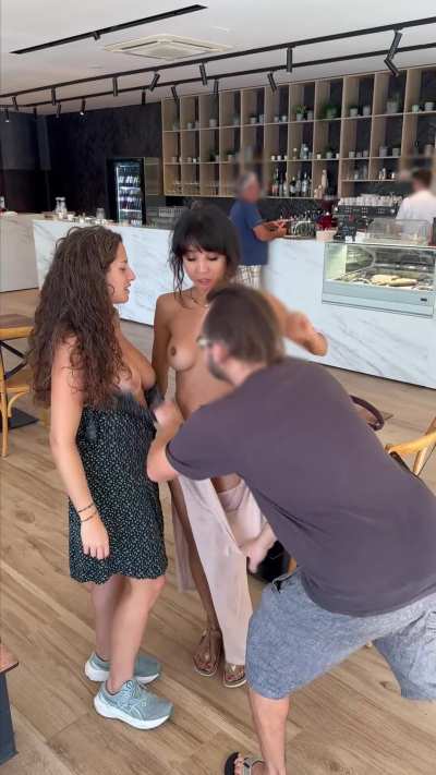 We just got exposed in a busy restaurant!