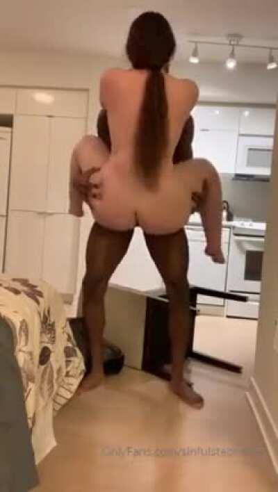 In-Air BBC Beatdown On Thicc Pawg 😤🍫🍆