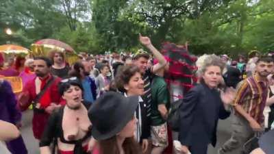 They aren't even hiding it anymore. Drag queens and trans activists chant 