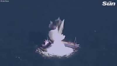 Cargo tanker split in half in seconds by US 