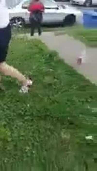 She tried every excuse to stop that ass beating lol