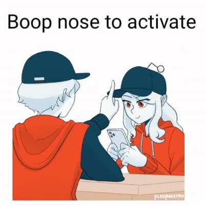 The forbidden nose touch!