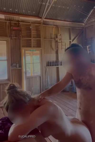 Bent over the bar at a western film set!