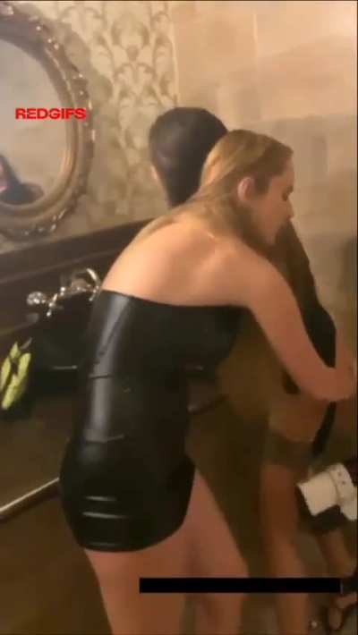 She is in the zone and doesn't notice the carnage around her