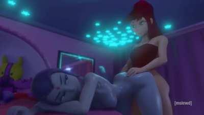 Futa Starfire fucking Raven
