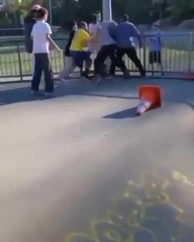 The kid that was attacked is disabled, judging for his arms looks like he has cerebral palsy. That’s why everyone attacked the bully