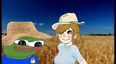In the fields with the grilfren