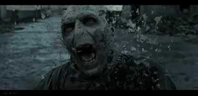 When you are in the battle of Hogwarts and Thanos snaps his fingers