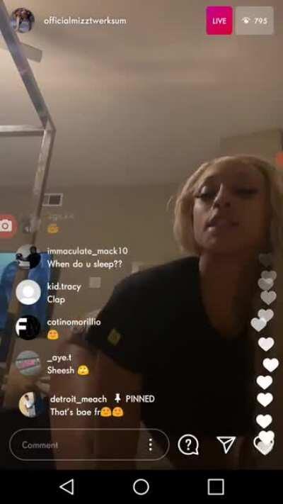 Her live from a couple days ago