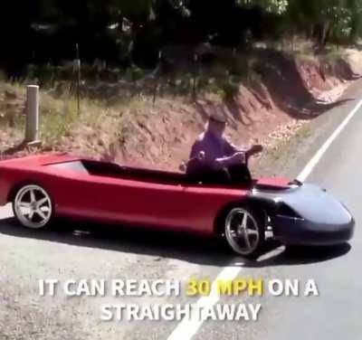 Human-powered car can go up to 30mph and doesn't need fuel