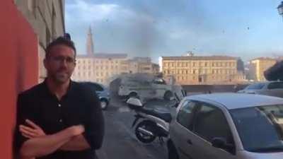 Shooting with Micheal Bay