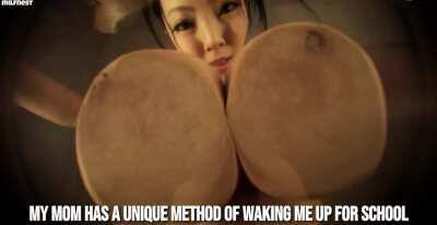 Mom waking me up for school