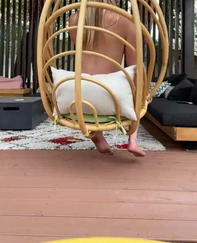 Swingin in the backyard