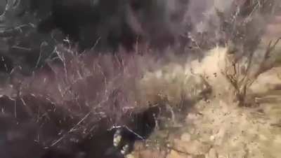 Drone visuals from Gujar Pati Zaloora Sopore Encounter Site in Kashmir India.