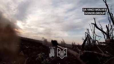 Gonor group of Da Vinci Wolves Battalion defending the last road to Bakhmut. The full video was announced to be published soon