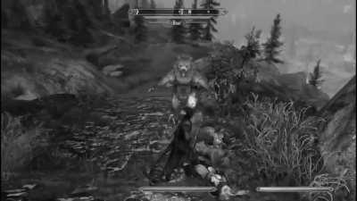 The nightmare creature that roams the roads of Skyrim