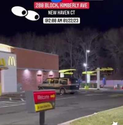 Today at 2am this guy drove through a road closed for a roll over crash to go to McDonalds