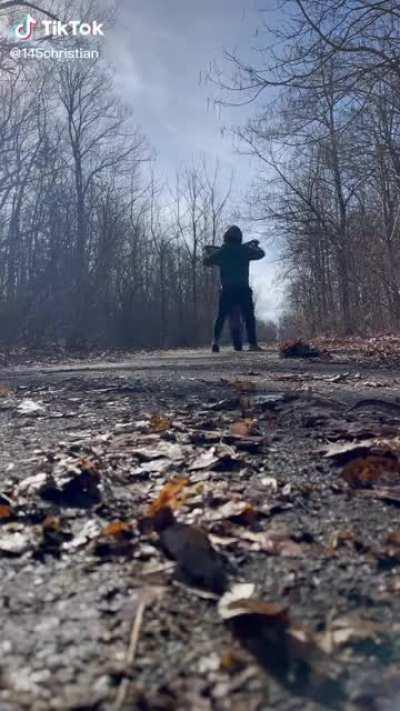 The way he mounts this dirt bike is ridiculous