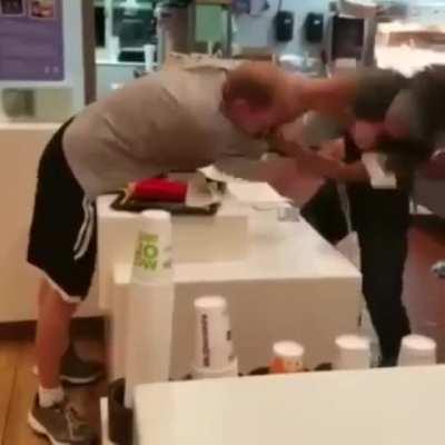 Customer attacks a cashier at McDonald's and receives several Filet-O-Fists in return