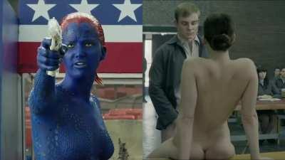 Jennifer Lawrence - Superhero Dressed vs Undressed