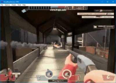 Tf2 gameplay recording on Gameboy advance emulator, viewable on real gba hardware with a flash cart.