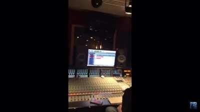 Jarad recording Aquafina in the studio