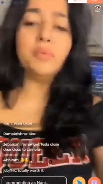 Poonam Bajwa during live 😍