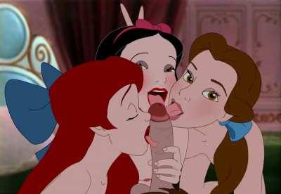 Ariel, Belle and Snow White please cock (Rooler34)