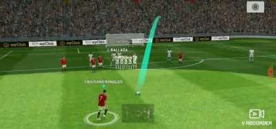 I recreated Ronaldo's free kick against Israel