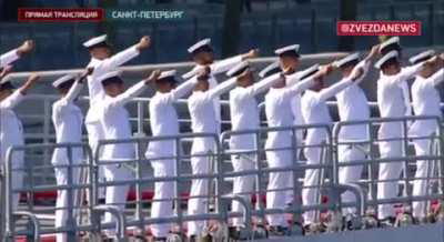 Russian sailors Sieg Heil