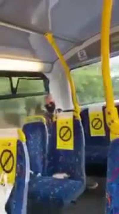 Day drinking Karen, being racist to a black bus driver