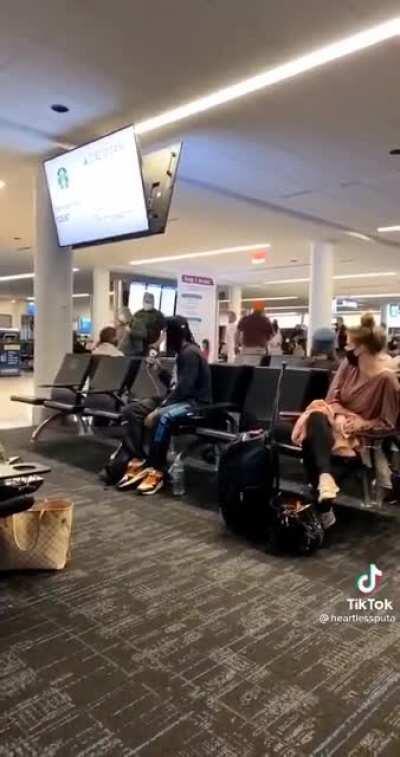 MAGA terrorist has a meltdown at the airport because he was put on the No Fly list