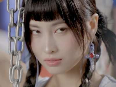 Momo looking great with pigtails