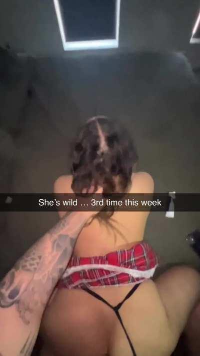 Can you believe that the whole football team is banging her brains out?