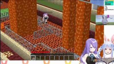 Pekora, stung by Karma