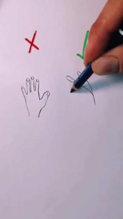 How to draw fingers