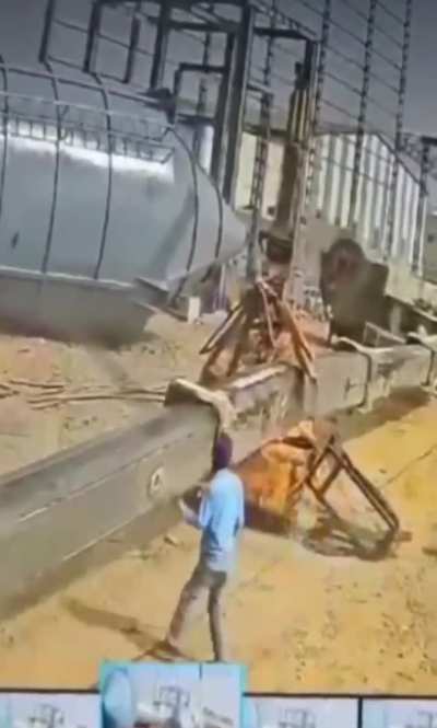 Shocking Video - Man Learns Why Lifting An Unbalanced Load Is Not A Good Idea - (NSFW)