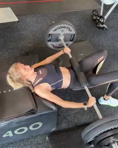 If Alica Schmidt can thrust 110kg, then I want to know how hard she can bounce my 70kg body on her strapon.