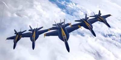 Blue Angels Air-to-Air Refueling Over Alaska
