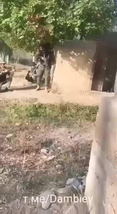 Tajik border special forces fire on Kyrgyz forces in a border village (Location unknown) Sept 2022.
