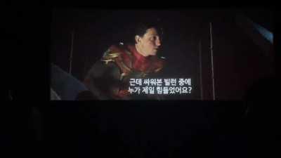 Better quality of the three Spider-Men talking about Tobey's organic webs.