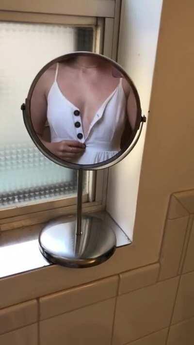 Slowly taking this dress off (f)